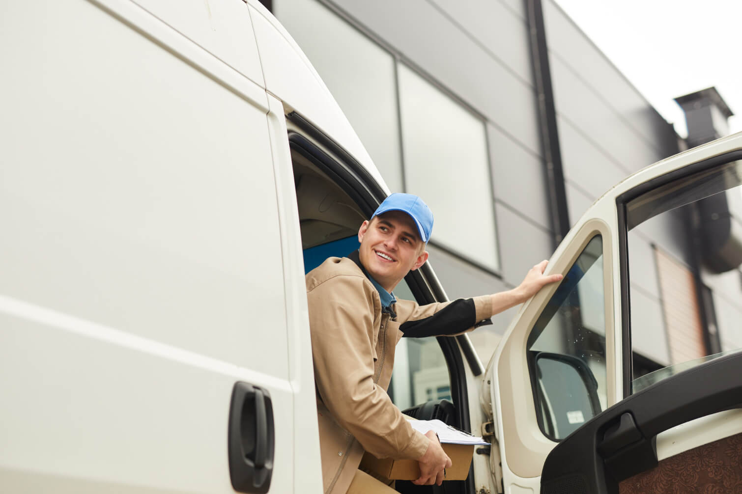 Delivery van driver