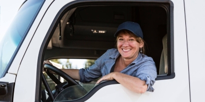 truck driver smiling